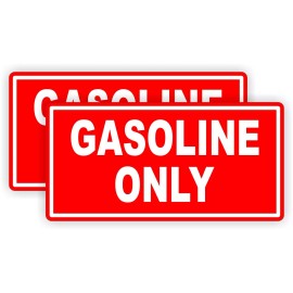 Unbranded/Generic pair - 2.5"x5" GASOLINE ONLY Weatherproof Vinyl Stickers / Decals Gas Fuel
