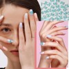 JRYXDS 60 Stück 3D Regenbogen-Schleifen Nageldesign - Resin Strass Accessoires