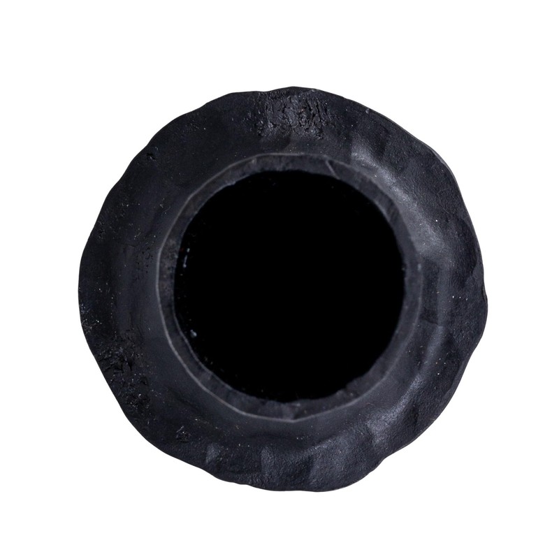 Creative Co-Op Tall Hand-Forged Cast Metal Taper Holder, Black