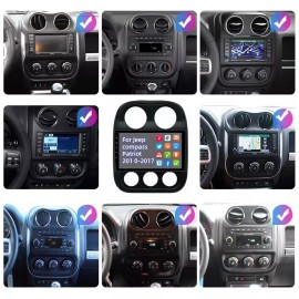 Unbranded For Jeep Compass Patriot 10-16 Car Radio Android12 Carplay GPS Stereo 2+32GB Cam