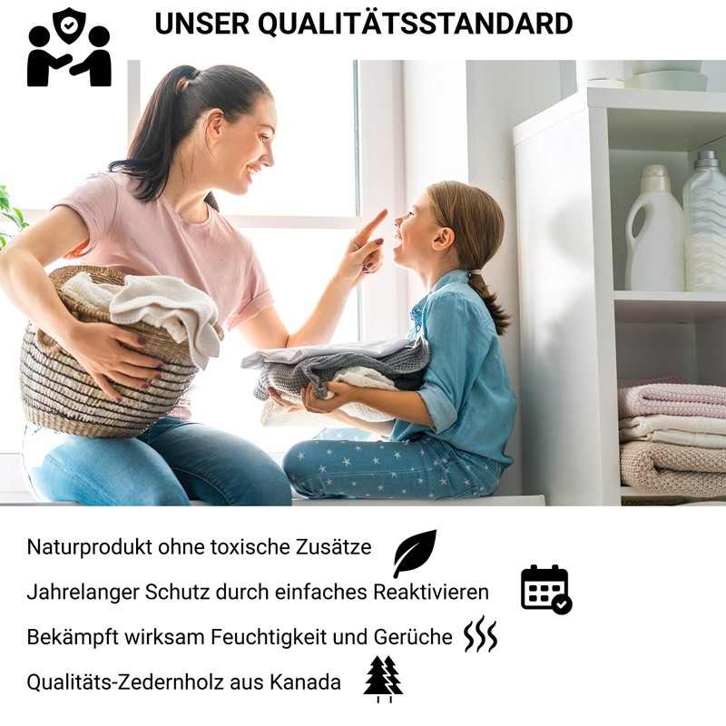 MAVANTO 48x Effective Cedar Wood Moth Protection for Wardrobe &