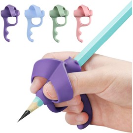 Empuñaduras ergonómicas para lápices de 5 dedos para escribir a mano, corrección de postura, ayuda para niños pequeños, agarres para bolígrafos para principiantes, suministros escolares para niños