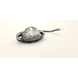 Red Clear LED Oval Dragon's Eye 2 Diode Red Marker Clearance Trailer Light