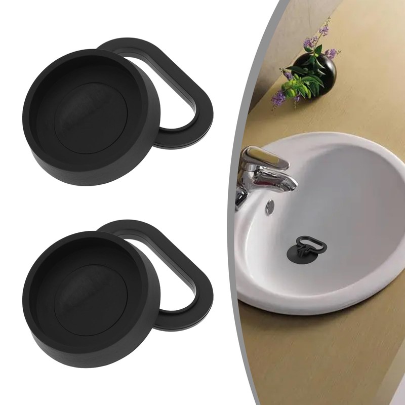 EMSea 4 Pcs Sink Plug with Handle Plastic Replacement Drain