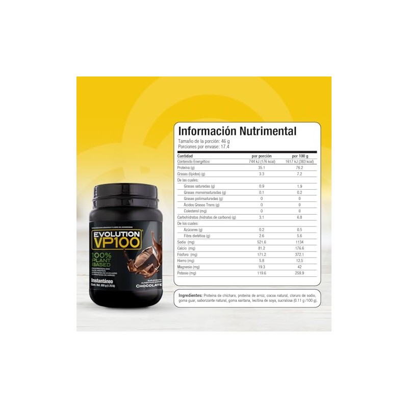 Evolution VP100 Proteína Vegana de Chícharo y Arroz