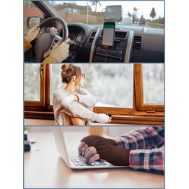 6 Pairs Fuzzy Winter Fingerless Gloves Half Finger Gloves Warm Stretchy Gloves with Finger Holes Women's Cold Weather Gloves