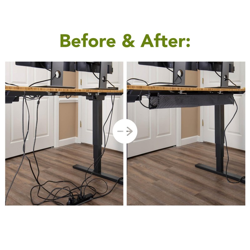 PERFECT POSTURE Mesh Cable Organizer – Under Desk Cable Management