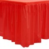 Party Essentials Plastic Table Skirt, 1-Count, 29" W x 8'