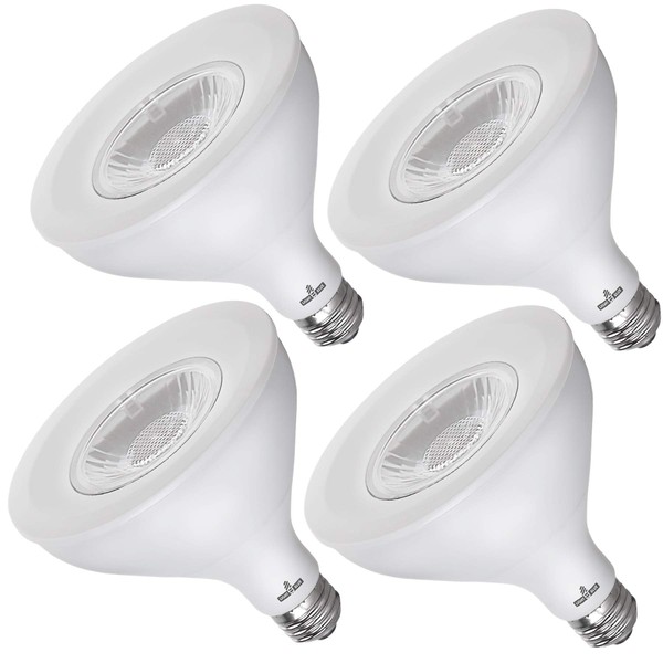 PAR38 LED Flood Light Bulb, 15W (100W Equivalent) 3000K Soft White, 1100 Lumens, Medium Base (E26), Dimmable, UL-Listed, Energy Certified (Pack of 4)