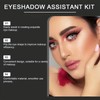 3-Piece Eye Makeup Template Kit with 2 Eyeshadow Brushes and