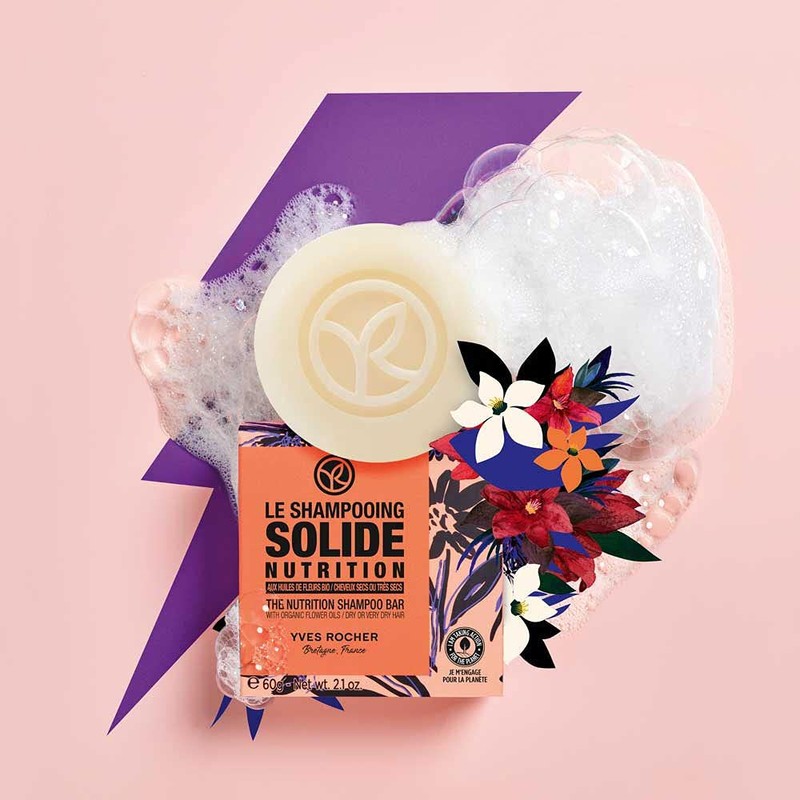 Yves Rocher Green Heroes Solid Shampoo Nutrition, Rich and Repairing
