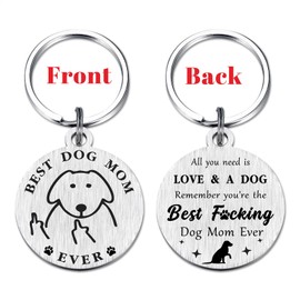 Gifts for Dog Mom Mother's Day Keychain - Dog Mom Birthday Keychain - Gifts from Dogs to Mom Mother Easter Stuff