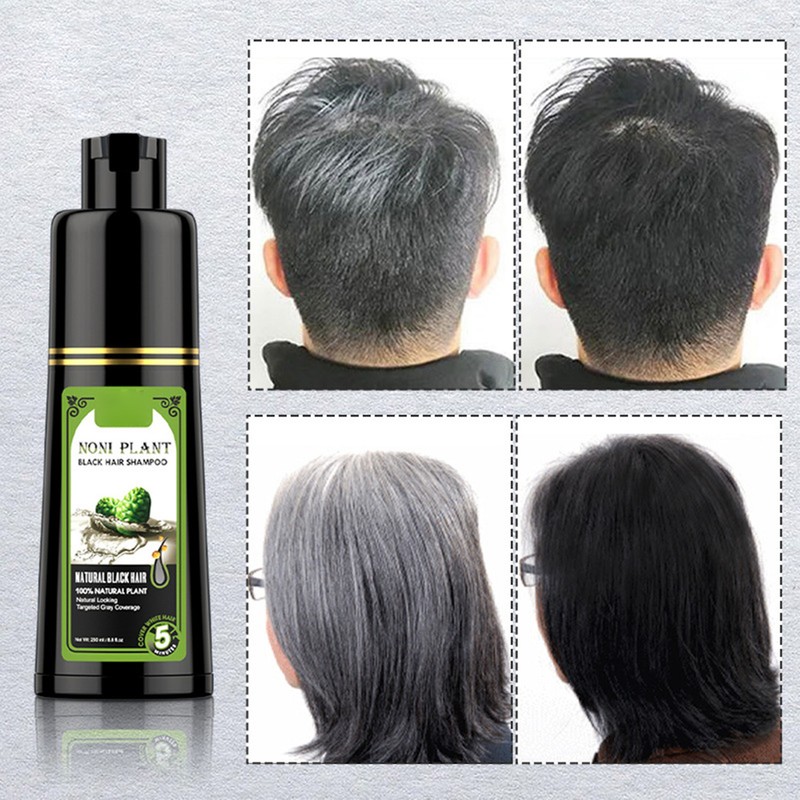 Black Hair Shampoo White Hairs Dye Colouring Quick Dyeing 250ml