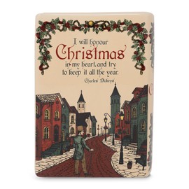 Steel Mill & Co Original Large Book-Shaped Decorative Vase, Ceramic Vases for Home Decor, Cute Bookshelf Decor, Unique Vase for Book Lovers (A Christmas Carol)