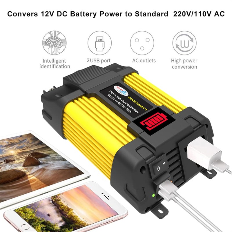 Topteng 4000W Car Power Pure Sine Wave Inverter w LED