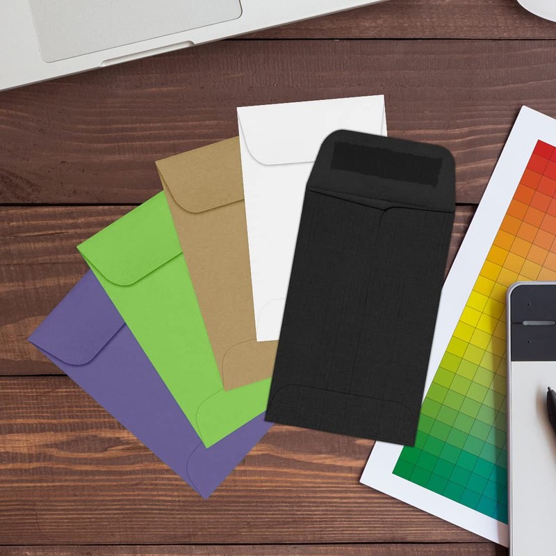 LUXPaper #1 Coin Envelopes in 80 lb. Black Linen, Envelopes