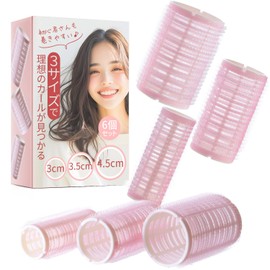 CedarPhil, Thick Bangs Curler, Hand Winding Curler, Pink, Supervised by Makeup Artist, 1.2 x 2.7 x 2.7 inches (3 x 6.8 x 6.8 cm), 1.8 x 2.7 inches (4.5 x 6.8 cm), Set of 2