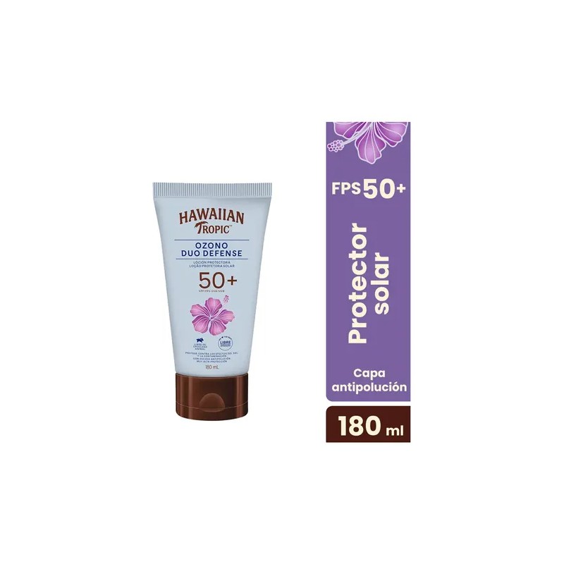 Protector Solar Hawaiian Tropic Ozono Duo Defense 50+ 180ml