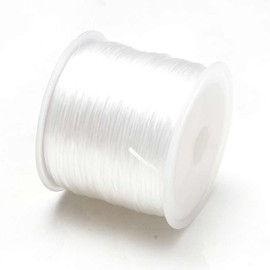 OVER-9 Operon Rubber, White/White, Commercial Use, 166.4 ft (70 m) Roll, Power Stone, For Bracelets, Elastic Cord, Natural Stone, Thread Wire & Instruction Manual Included