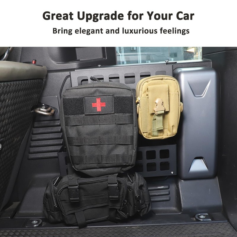 JONKOKO Car Trunk Storage Basket Organizer Side Cargo Rack Modular