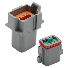 JUUDDENPARTS 2Pcs 8Pin 8Way Male and Female Auto Wire Connector Plug, Waterproof Electrical Wire Connector Plug, Gray Connector Plug for Motorcycle Scooter Car Truck Boats
