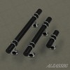 Alzassbg 10 Pack Matt Black and Silver Cabinet Pulls, 3
