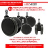 MYNEEED Office chair castors for hard floors, diameter 65 mm,