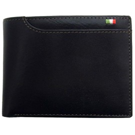 MILAGRO cas2108 Tamponato Leather 21 Pocket Bi-Fold Wallet (Wallet, Men's, Large Capacity, Brand, Genuine Leather, Christmas, Father's Day, Spring Wallet), navy