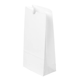 Restaurantware Bag Tek 2lb Paper Bags 100 Disposable Lunch Bags - Large For Lunches Sandwiches And Snacks White Kraft Paper Bags For Shopping Party Favors Or Gifts