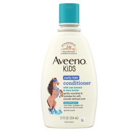 Aveeno Baby Aveeno Kids Curly Hair Conditioner, Hydrating Conditioner, Kids Curly Hair Products, Oat Extract & Shea Butter, Gentle Scent, 12 fl. oz (Pack of 1)