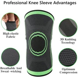 Rodillera de compresión para hombre y mujer, rodilleras para el dolor de rodilla, rodillera para correr, soporte para el dolor articular de la
