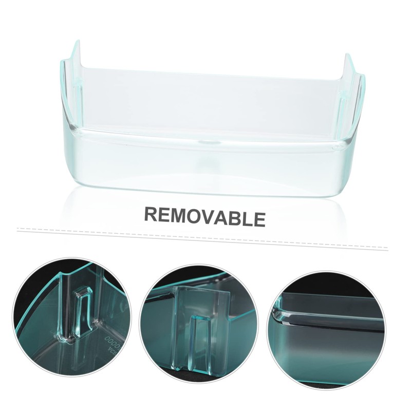 SHINEOFI Detachable Fridge Side Door Organizer Transparent Storage Box for