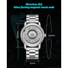 Introducing Magnetic Floating Ball Watch for Men, Black Texture, Design