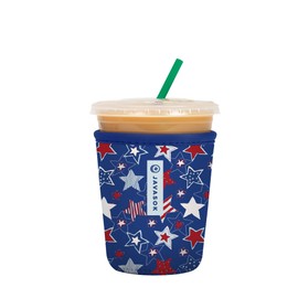 Sok It JavaSok Iced Coffee & Cold Soda Insulated Neoprene Cup Sleeve (Star-Spangled, Small: 16-20oz)