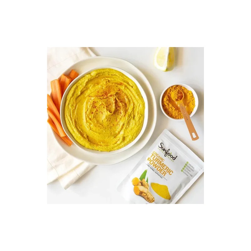 Sunfood Superfoods Polvo De Raíz De Cúrcuma Orgánica - Hierb