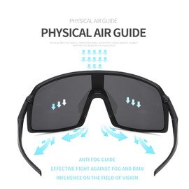 Polarized Sports Sunglasses for Men Women, Fashion Windproof Driving Fishing Cycling Glasses UV400 Protection (Blue/Blue)