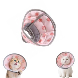 Cat Cone Collar Soft to Stop Licking - Adjustable and Foldable E-Collar Alternative for Post-Surgery Healing, Lightweight Kitten Cone for Cats and Kittens, Comfortable Pet Protection Gear (Pink, S)