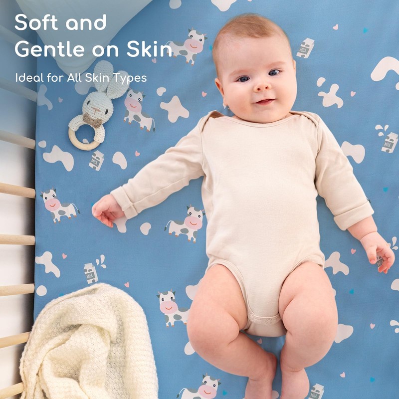 Yukkidds Cot Sheets 140 x 70 Fitted Cot Bed Sheets