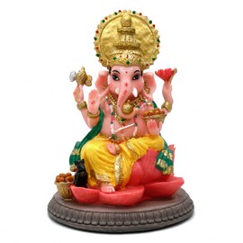 Ganesha Statue Indian Gifts Item - 6.8" Hindu God Lord Ganesh Ganpati Idol for Indian Home Office Altar Mandir India Temple Pooja Item Meditation Yoga Room Spiritual Decor Diwali Puja Gifts