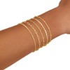 FFWTPY Pack of 5 Women's Bracelets, Adjustable Waterproof and Stackable