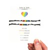 Love is Love Matching Wish Bracelets Set for 2, Rainbow