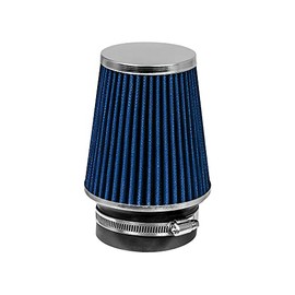 BLUE 3" 76 mm Inlet Narrow Cold Air Cone Replacement Performance Washable Clamp-On Dry Air Filter
