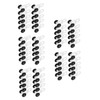 JECOMPRIS 5sets Shower Curtain Rollers Ceiling Track Carrier Hooks Plastic