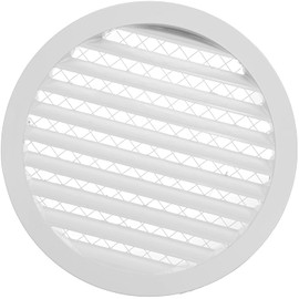 Vent Systems 10” Inch White Steel Soffit Vent Cover – Round Louvered Air Vent Grille with Built-in Mesh Screen and Flange – Heavy-Duty HVAC Register for Wall or Ceiling – Indoor and Outdoor Use