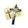 ST. Benedict crucifijo de pared con esmalte de color en
