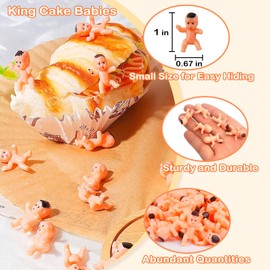 JUXINGDAZYF 60 Pieces Mini Plastic Babies 1 Inch Baby Doll for Baby Shower Party Favors, Party Decorations, Babies Bathing and Crafting