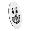 speecheese Please smile wall clock made of aluminium with grinning