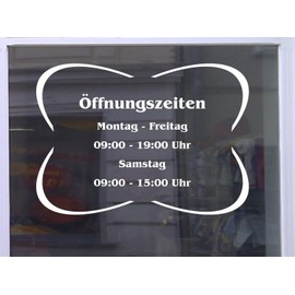 Don Cappello Fiore Opening Hours Window Lettering Sticker Advertising Shop Shop White Width 30 cm