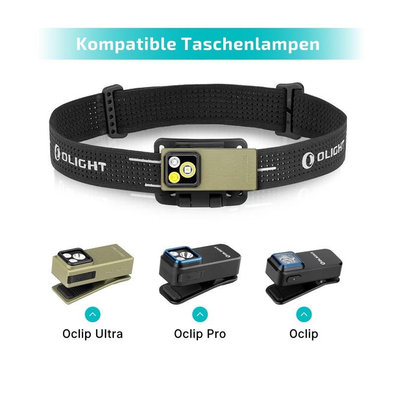 OLIGHT Oclip Headlamp Strap, Headband Main and Top Strap, Compatible