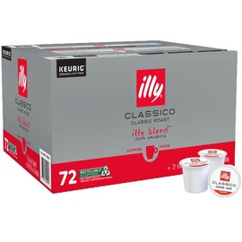 Illy Coffee K Cups - Coffee Pods For Keurig Coffee Maker – Classico Roast - Caramel, Orange Blossom & Jasmine - Mild, Flavorful & Balanced Flavor Pods of Coffee - No Preservatives – 72 Count